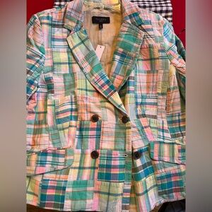 Talbots pastel colors double breasted jacket NWT
